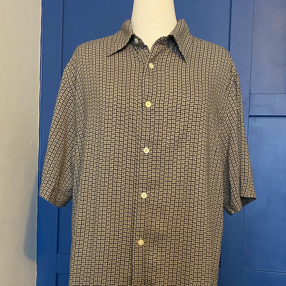 Vintage Men’s Short Sleeve Dress Shirt Claiborne